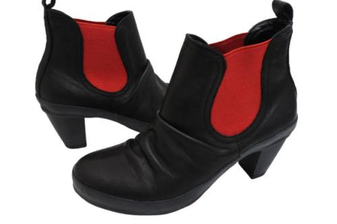 【SPINGLE NIMA NIMA706 ブラックレッド】本革サイドゴアブーティ